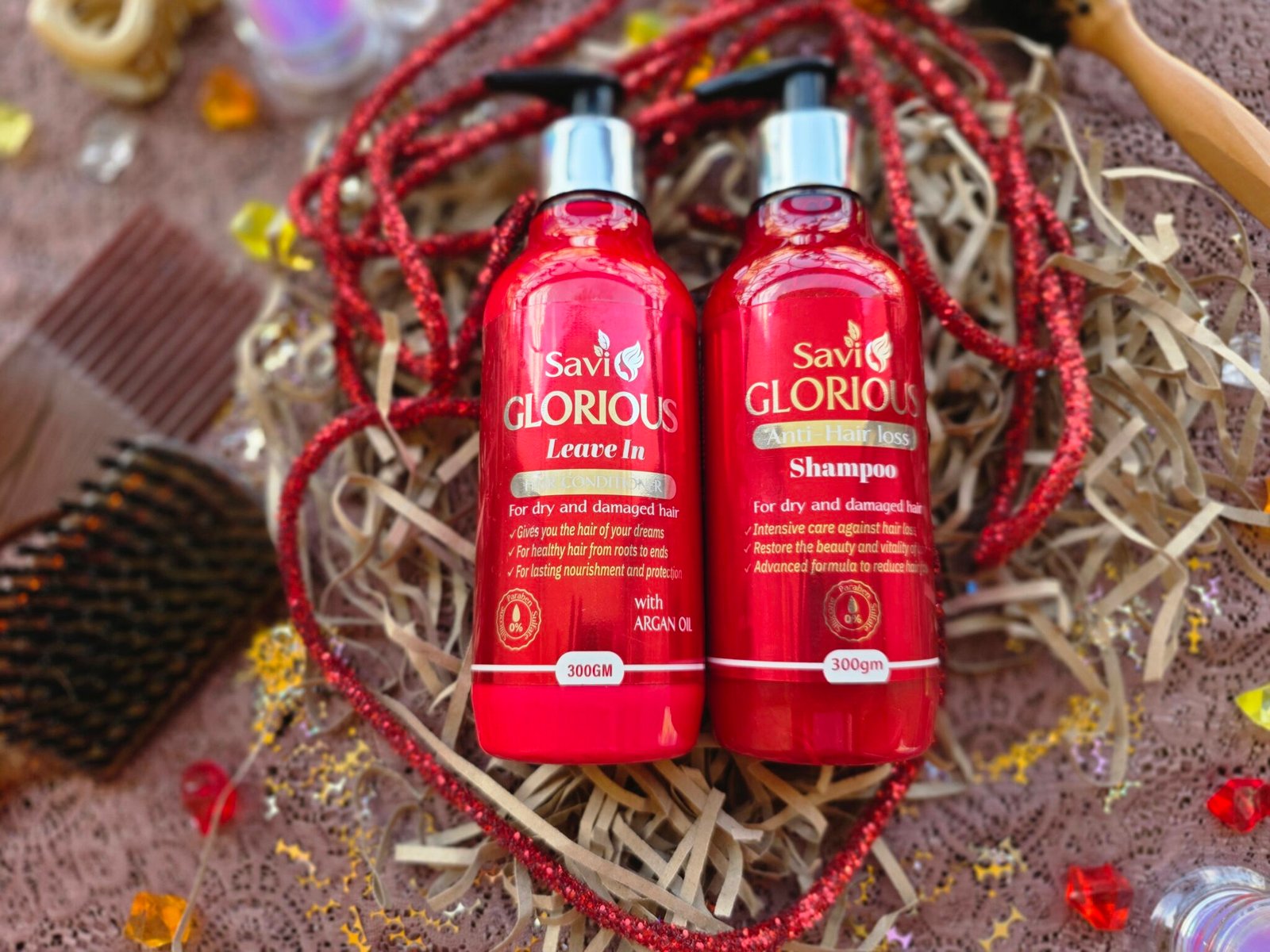 Glorious Set Savi Glorious Anti-Hair Loss bundle( Shampoo + Leave In )