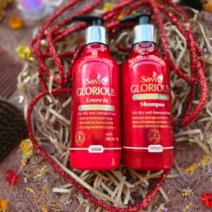 Savi Glorious Anti-Hair Loss bundle( Shampoo + Leave In )