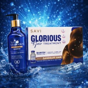 Savi Glorious Anti-Dandruff bundle ( Shampoo+hair ampoules )